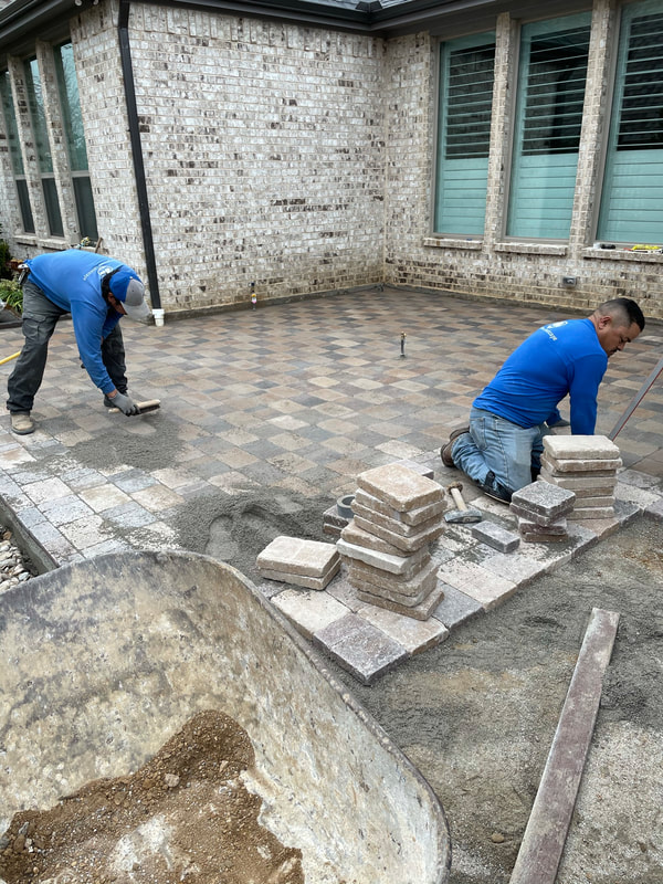 Paver patio installation