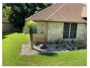 Front Yard Rock Bed